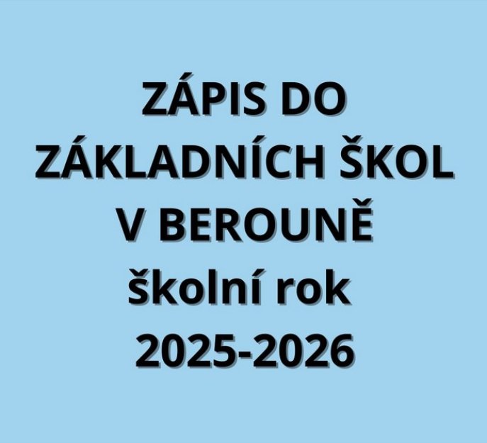 Zápis dětí do základních škol v Berouně 2025 - 2026